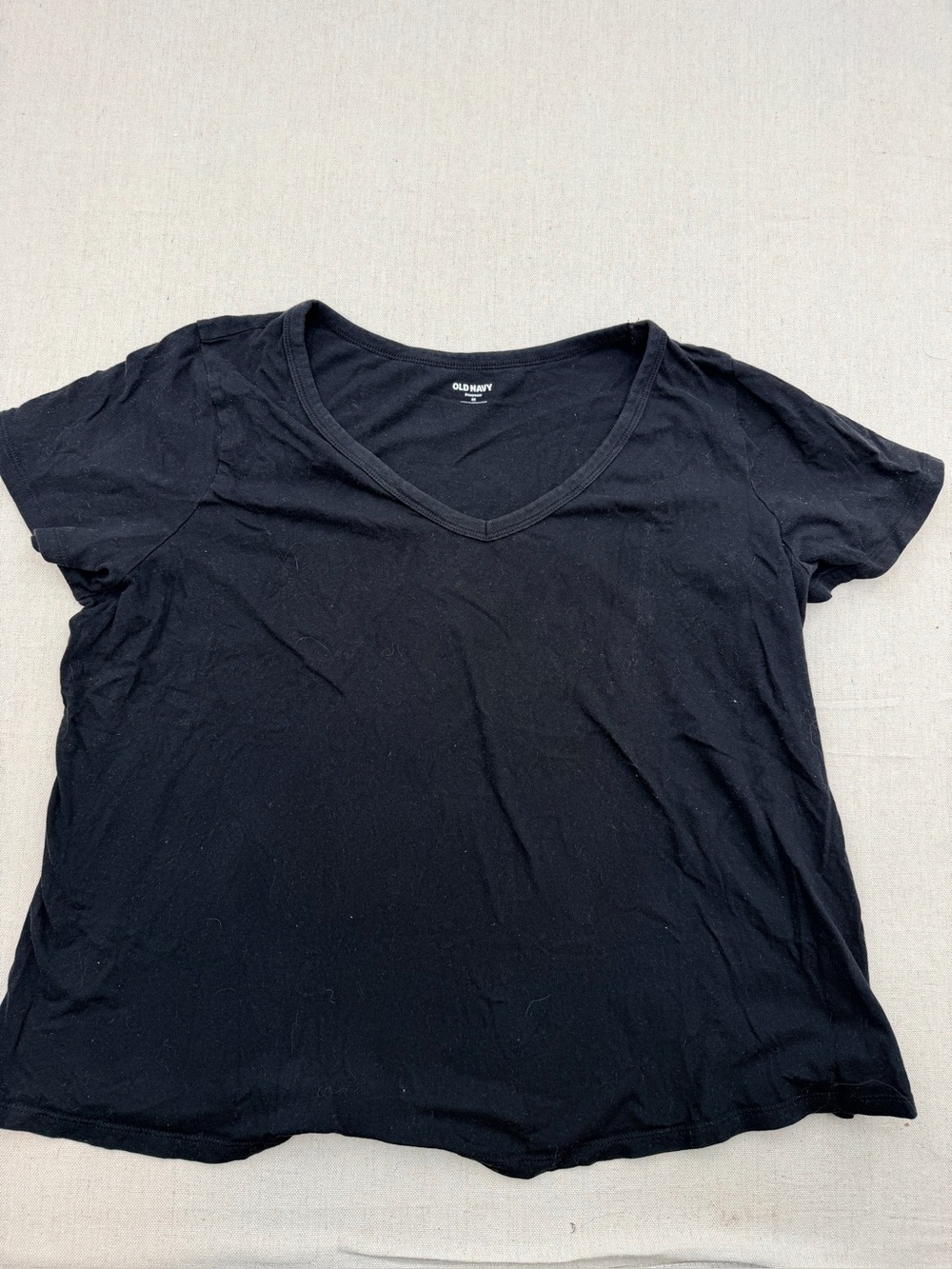 Old Navy Women's Black V-Neck Short Sleeve Tee